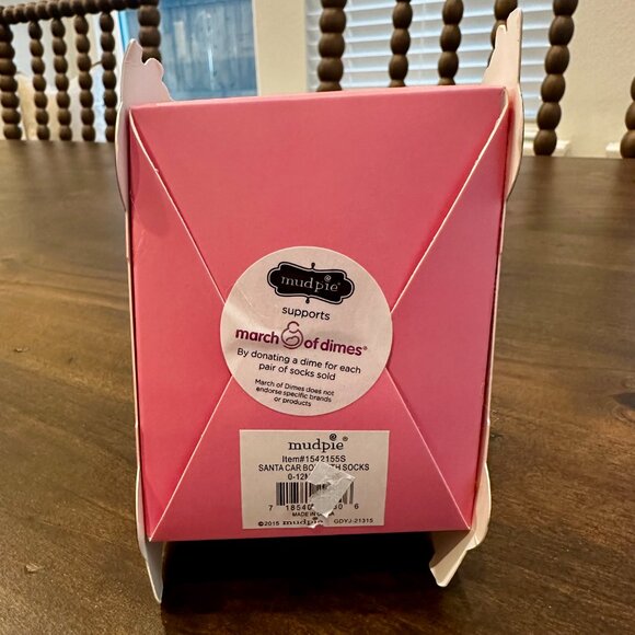 NWT Mud Pie Santa Car Socks - Red and White - 0-12 Months - Christmas Gift - Picture 4 of 4